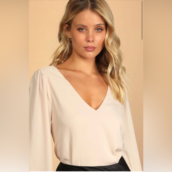 Lulus Tops - Lulu’s Stylish & Sincere Beige Long Sleeved Top